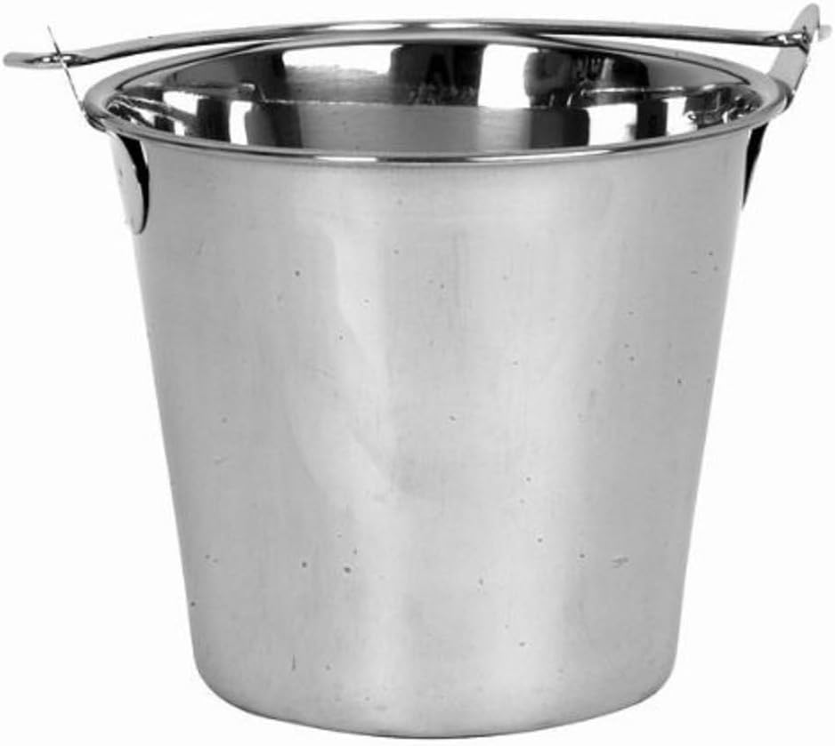 Stainless Steel Pail Balti- Food Buffet Server for Fruit Vegetable Appetizer Fries Entrees Party Snack Buffet Chips Indian Dishes Serve ware for Vegetable and Curries