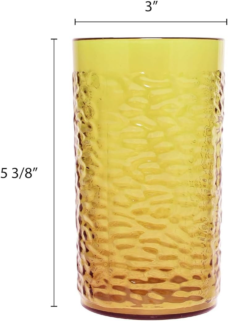 Pebble Tumbler Drinking Glasses Set of 12- Reusable Premium Water Iced Tea Glasses Dishwasher Safe Break-Resistant for Home and Restaurants