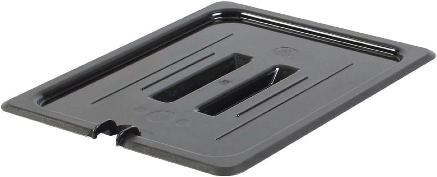 Half Size Notched Polycarbonate Handled Food Pan Lid - Food Storage Container Cover Restaurant Commercial Hotel Pans Cover for Food Prep Fruits Vegetables Beans Corns