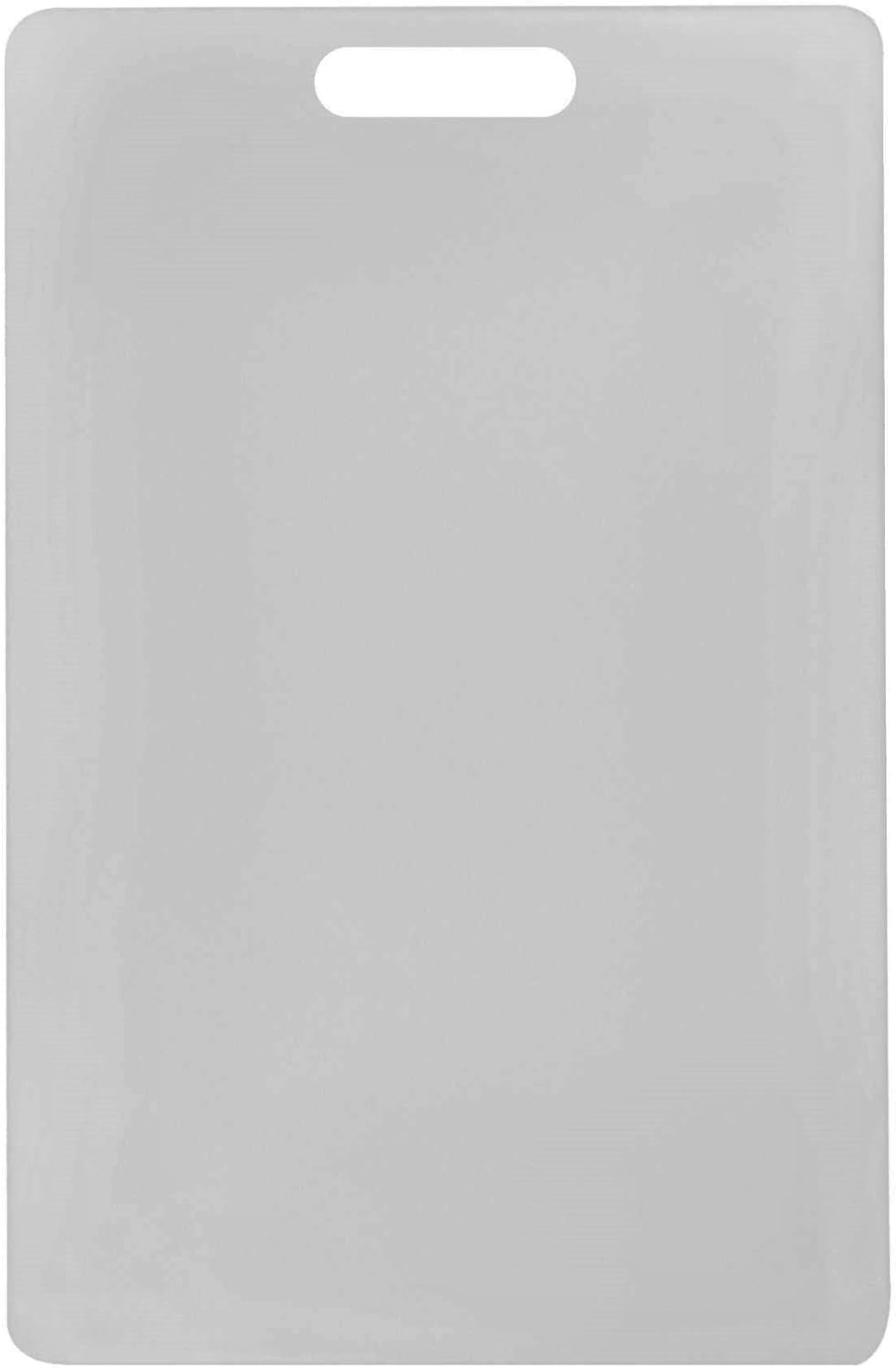 Utility Cutting Board White Plastic with Handle- Non-Skid Plastic Chopping Board Cutting Board for Kitchen Meat Vegetables Fruits Home Restaurants Dishwasher Safe