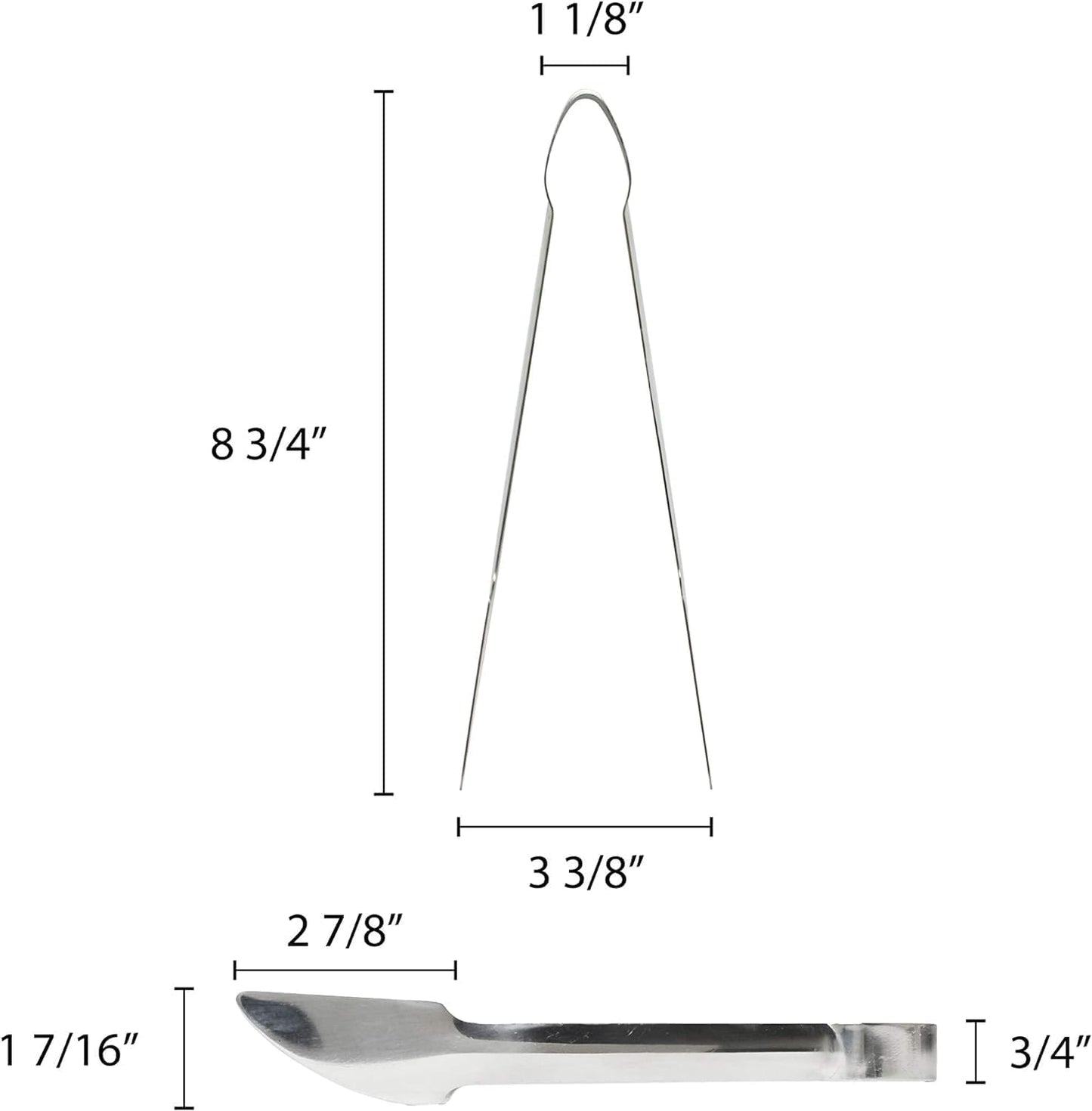Hamburger Tong Stainless Steel- Heavy Duty Flipping Tongs Multifunctional Stainless Steel Food Tongs for Beefsteak Bread Hamburger BBQ Meats Pizza Pies Bread Fish