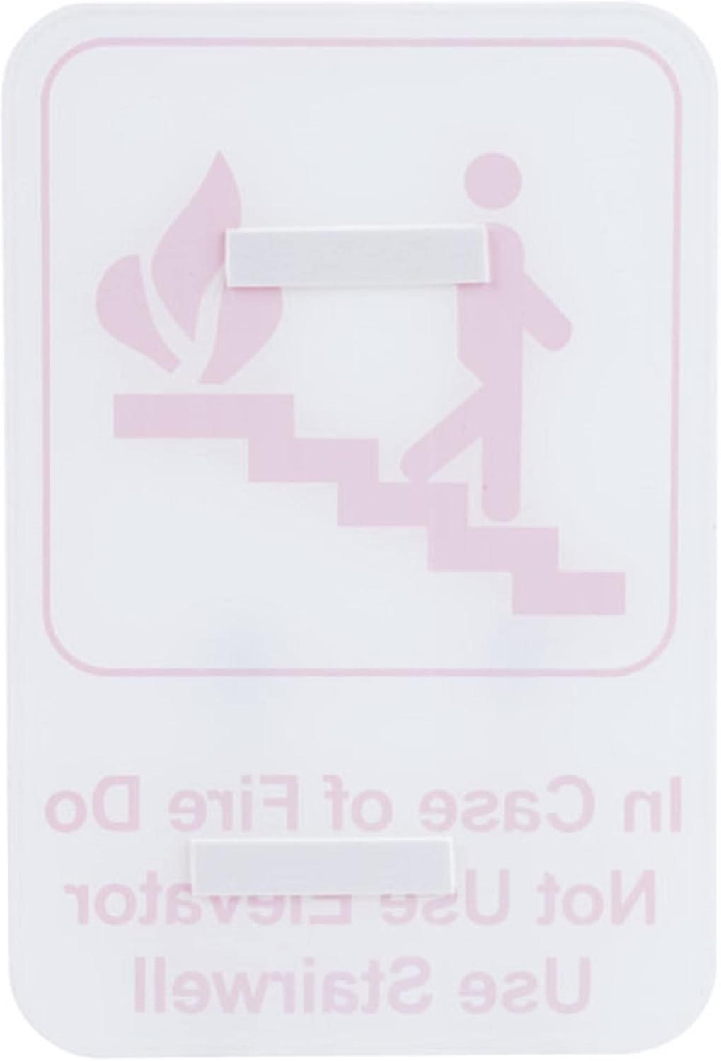 6" x 9" In Case of Fire Do Not Use Sign with Easy Peel Self-Adhesive Red on White Color Set of 2- Waterproof Self Adhesive Store Signs Indoor/Outdoor Warning Marker Home Business Use