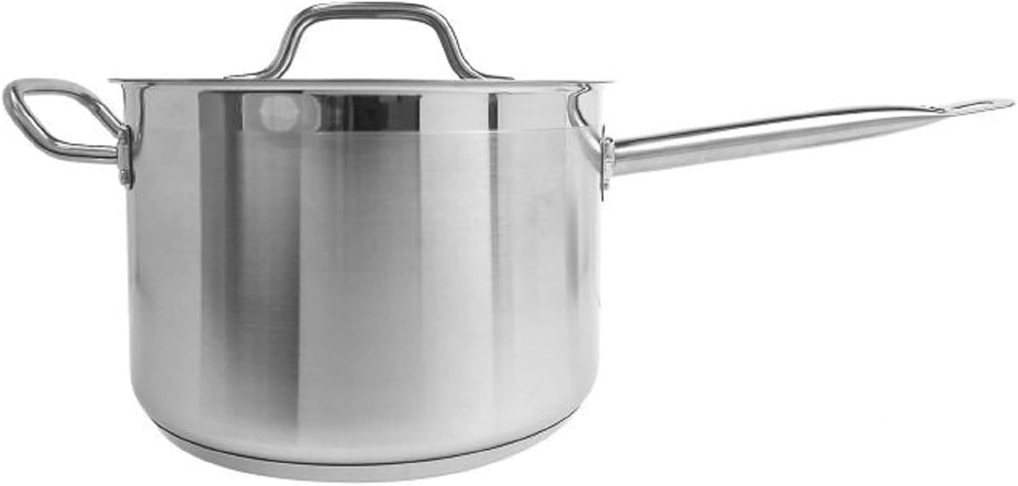 Stainless Steel SaucePan with Lid- Multipurpose Sauce Pan Set Cookware Use for Home Kitchen Restaurant Cooking Sauce Pan Oven Safe Induction Ready NSF