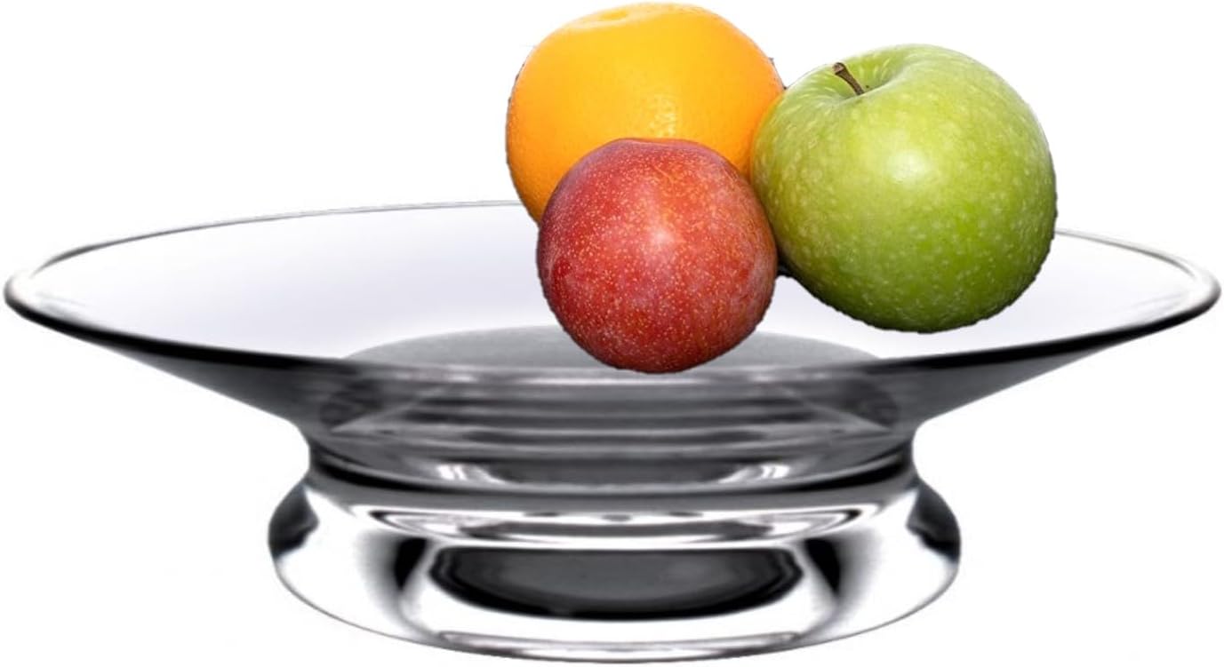 5 oz Polycarbonate Fruit Tray with Heavy Base 5" Diameter x 2" Height- Decorative Bowl Fruit Bowl for Kitchen Counter or Farmhouse Centerpiece