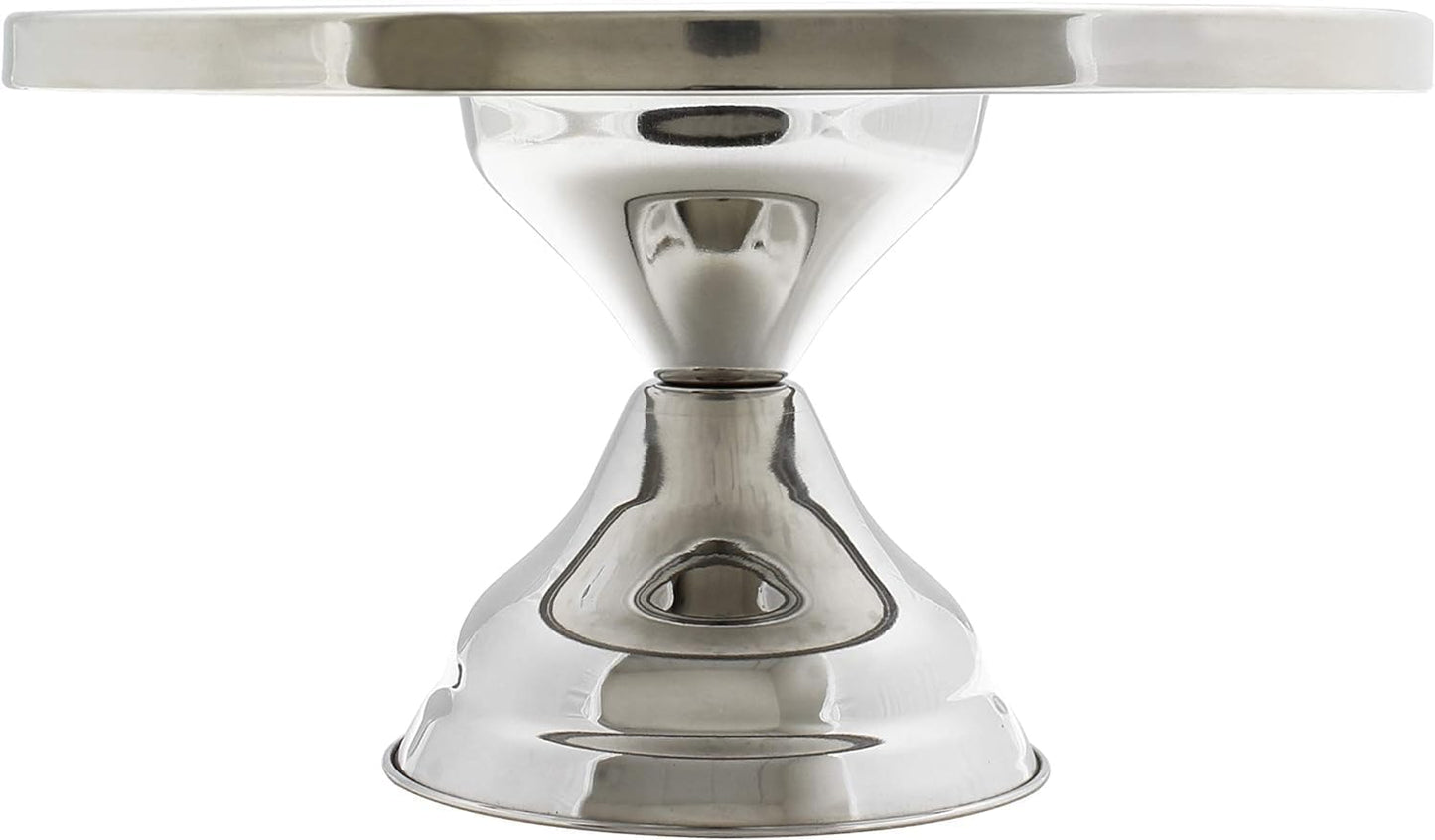 13-1/4" x 6" Stainless Steel Round Cake Stand - Round Dessert Stand Cupcake Stand Multifunctional Cake Holder Serving Platter for Birthday Parties Weddings Baby Shower and Other Events