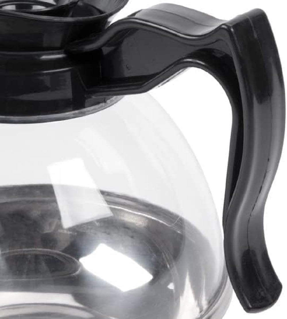 64 oz. Coffee Decanter Stainless Steel Base Polycarbonate Body with Plastic Handle Commercial Grade- Coffee Carafe Easy Pour Coffee Decanter Perfect for Cafes Home and Restaurant