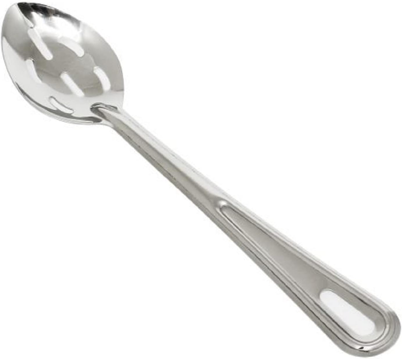 Basting Spoon Stainless Steel with Hanging Slot- Basting Spoon Utensil Spoon for Mixing Stirring Cooking & Serving Kitchen Accessories Restaurants and Home