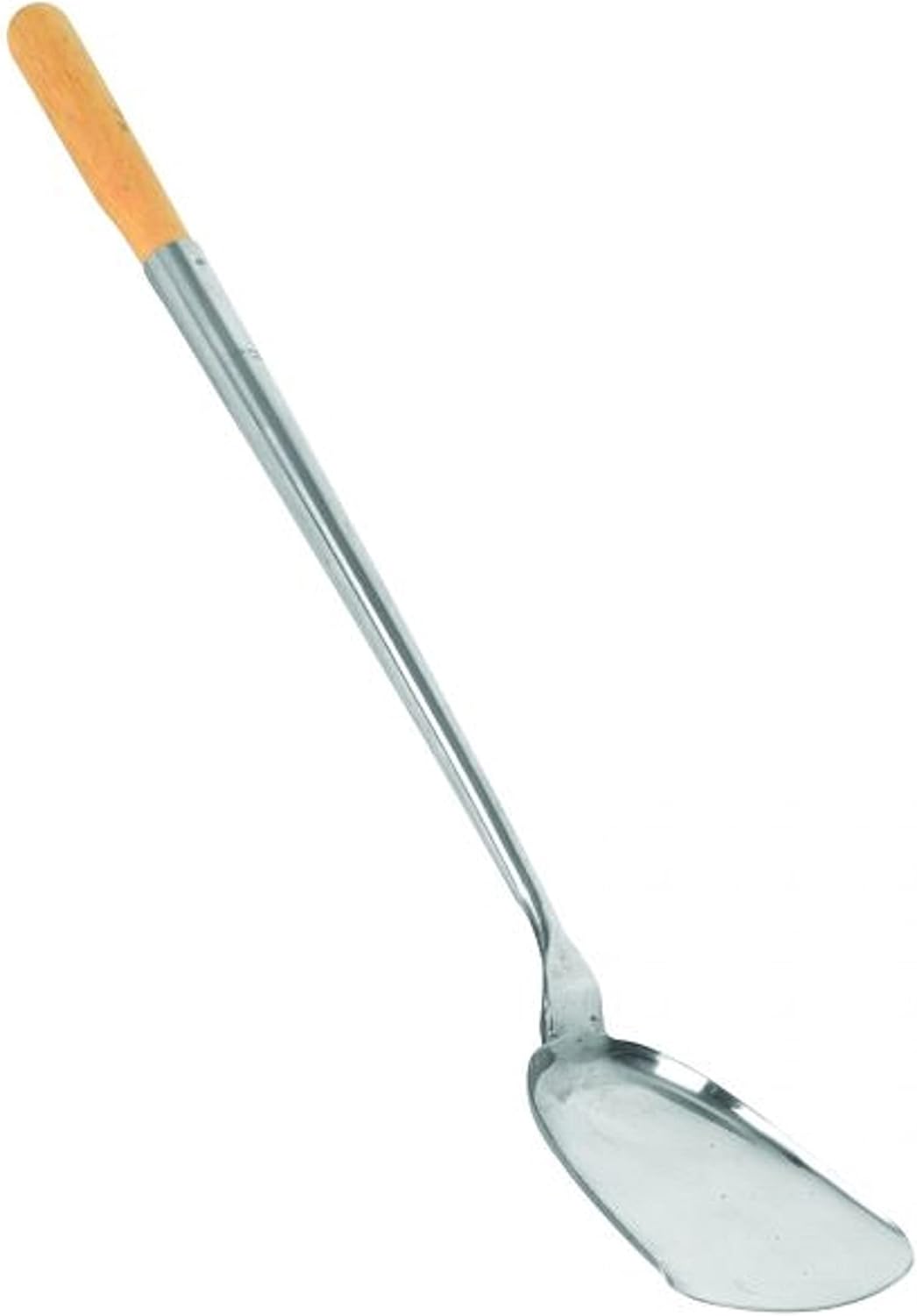 Stainless Steel Wok Spatula with Wooden Handle- Wok Cooking Utensil Wok Spatula Wide Metal Spatula for Fish Eggs Pancakes Wok