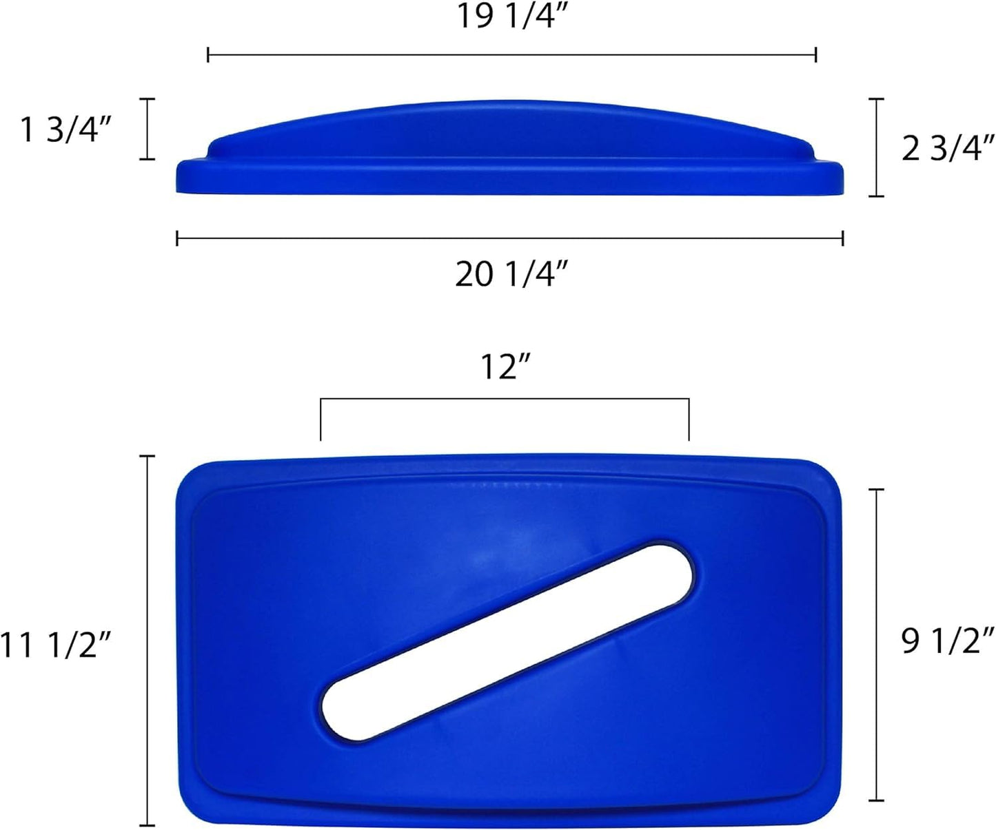 23 Gallon Recycle Trash Can Blue Color- Wastebasket Garbage Bin Lid Recycling Bin Cover Kitchen Bathroom Bedroom Office Trash Can