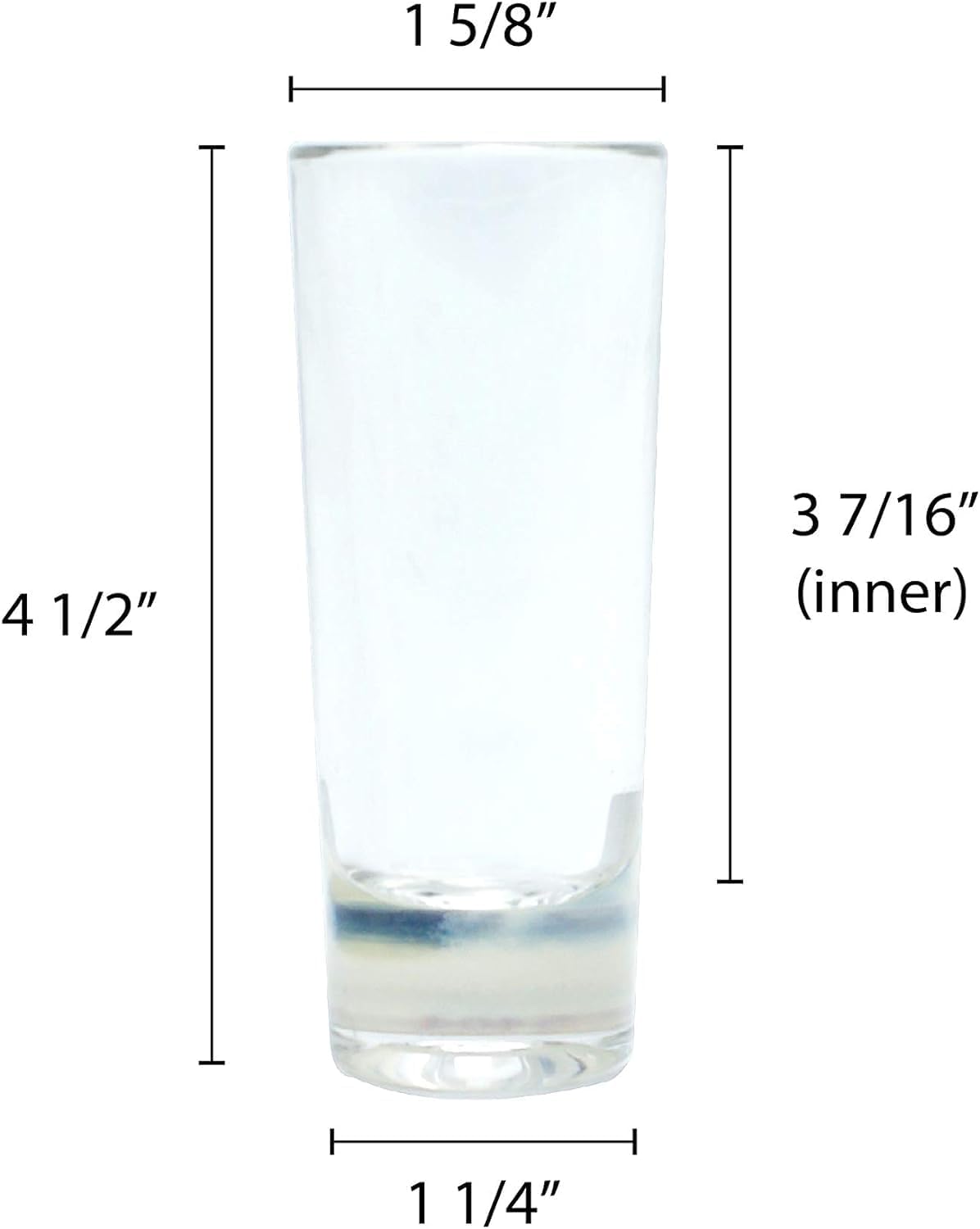 Straight Round Shot Glass Polycarbonate with Heavy Base Clear Color Set of 2- Liquor Plastic Drinking Glass Clear Shot Glass Tequila Shots for Whiskey Tequila Vodka Espresso