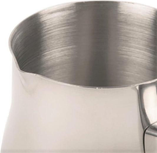 Stainless Steel Turkish Coffee Decanter with Black Easy-Grip Handle Set of 2- Turkish Coffee Maker Chai Pot Arabic Coffee Pot Briki Greek Coffee Pot Greek Briki Cezve Ibrik