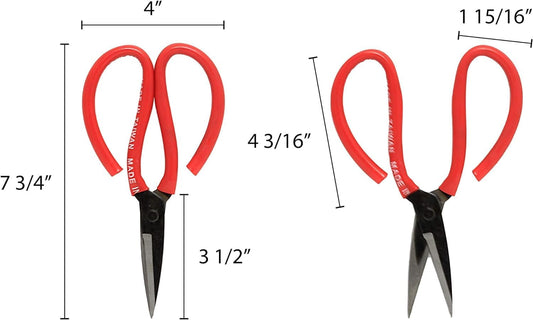 7-3/4" Kitchen Scissors Steel Blade Red Coated Handles Set of 12- Heavy Duty Sharp Kitchen Shears Comfortable Handle Cooking Shears for Kitchen Meat Chicken Fish Poultry Herb Bread