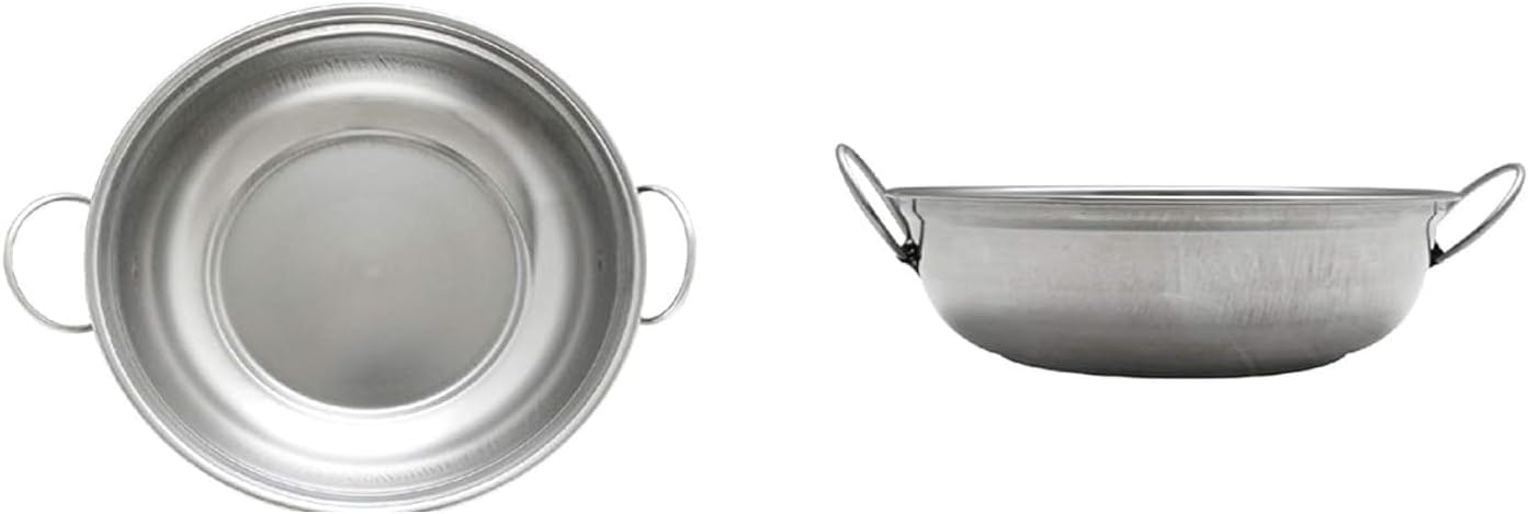 Stainless Steel Round Wok Chafer Body with Lid- Round Chafing Dish Chaffing Servers with Cover Food Warmer for Home Restaurant Parties Buffets