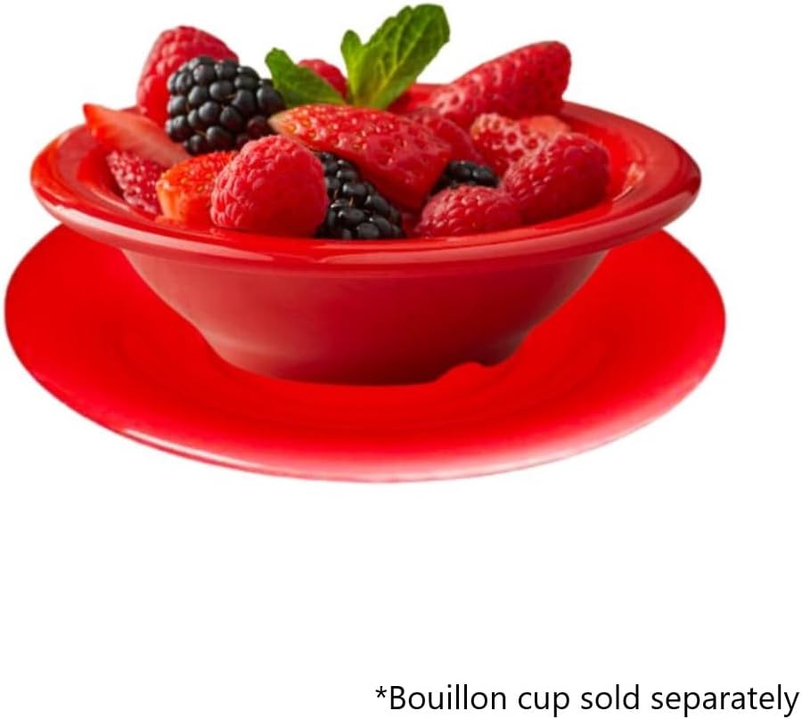 5-1/2” Saucer Melamine Set of 12 for Bouillon Cup/Salad Bowl - Dishwasher Safe Break-Resistant Appetizer Dessert Plates Coffee Cup Saucers Drinkware Home Cafe