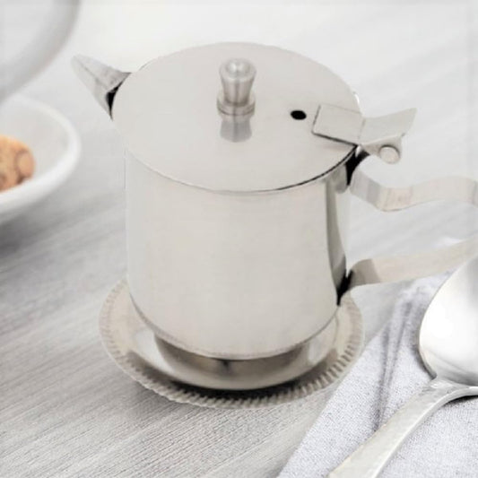 5 oz Stainless Steel Footed Creamer Set of 2- for Serving Milk Coffee Cream Maple Syrup Sugar Espresso Machine Milk Pitcher Creamer Pitcher for Restaurant Cafes Home