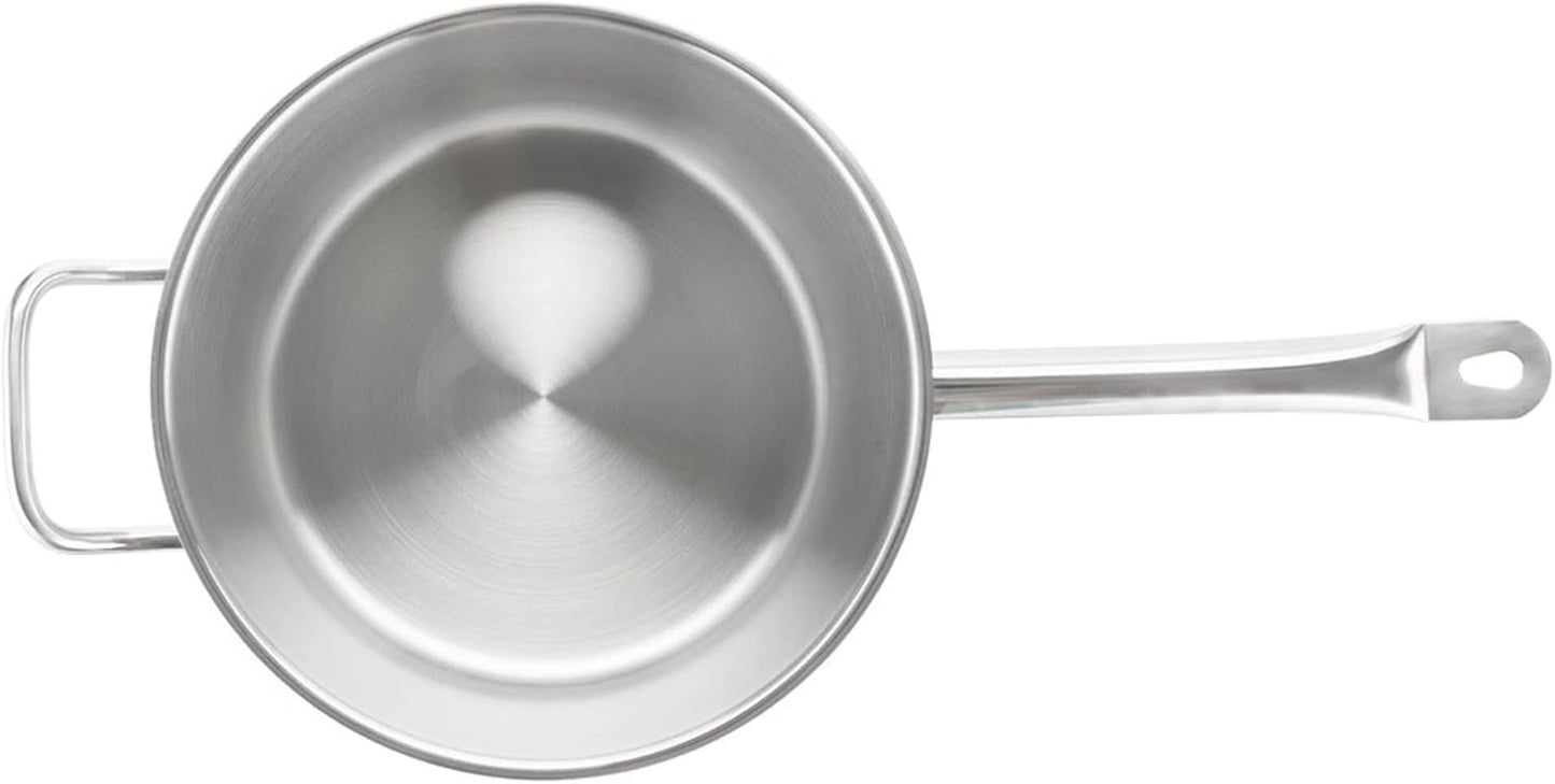 Stainless Steel SaucePan with Lid- Multipurpose Sauce Pan Set Cookware Use for Home Kitchen Restaurant Cooking Sauce Pan Oven Safe Induction Ready NSF