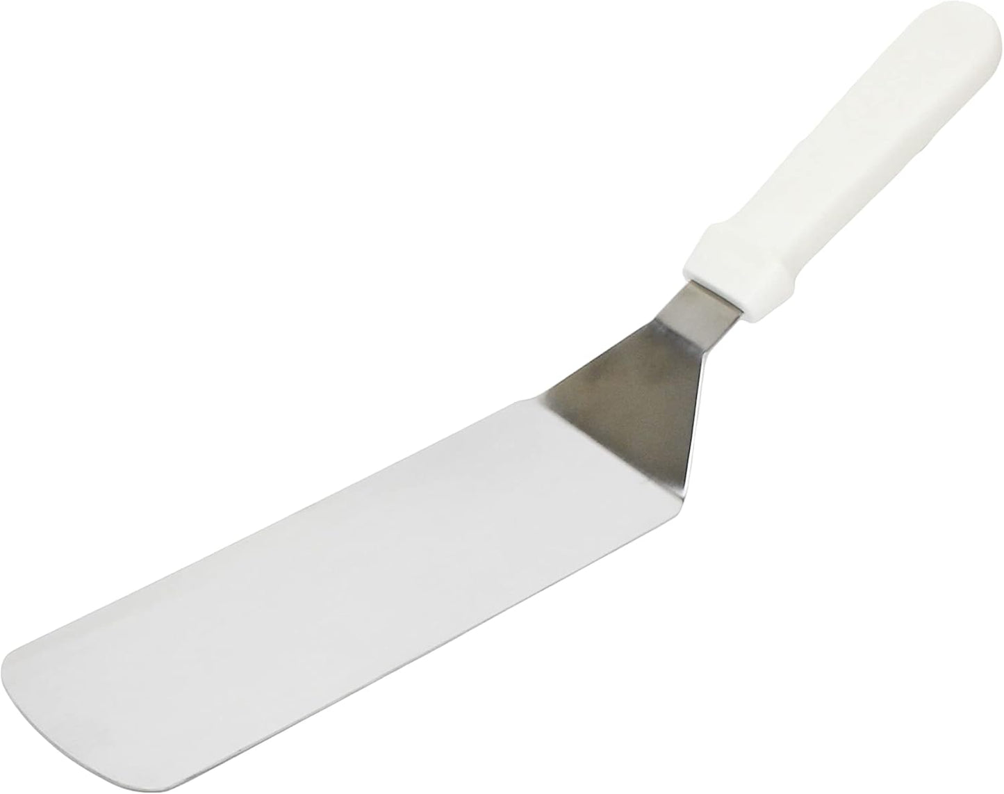 Flexible Solid Turner Stainless Steel with Plastic Handle- Burger Turner Scraper Turner Spatula for BBQ Grill Flat Top Griddle Kitchen Griddle Accessories