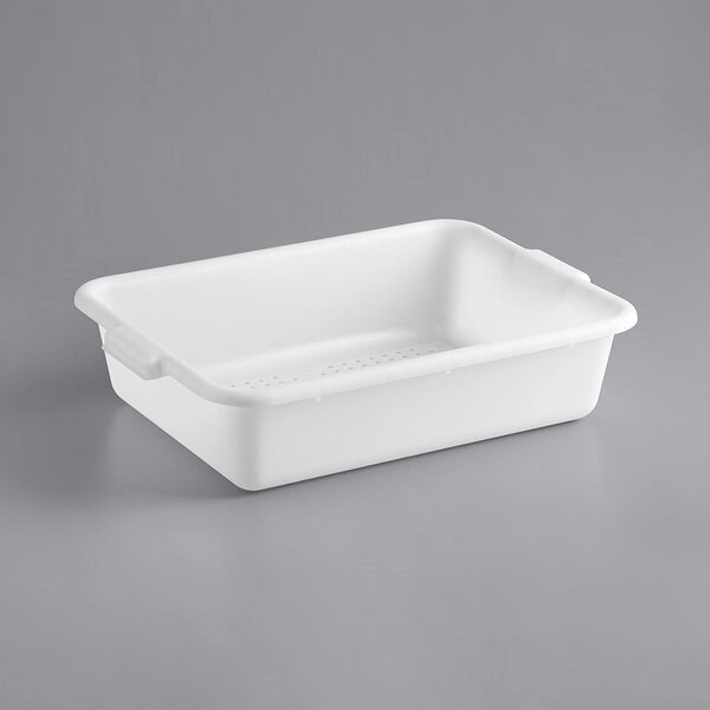 20-1/2" x 15-1/2" x 5" Utility Kitchen Perforated Bus Box/Tub/Bin with Handles - Heavy Duty Plastic Restaurant Tub/Dish Washing Box Wash Basin Tub for Kitchen Restaurants