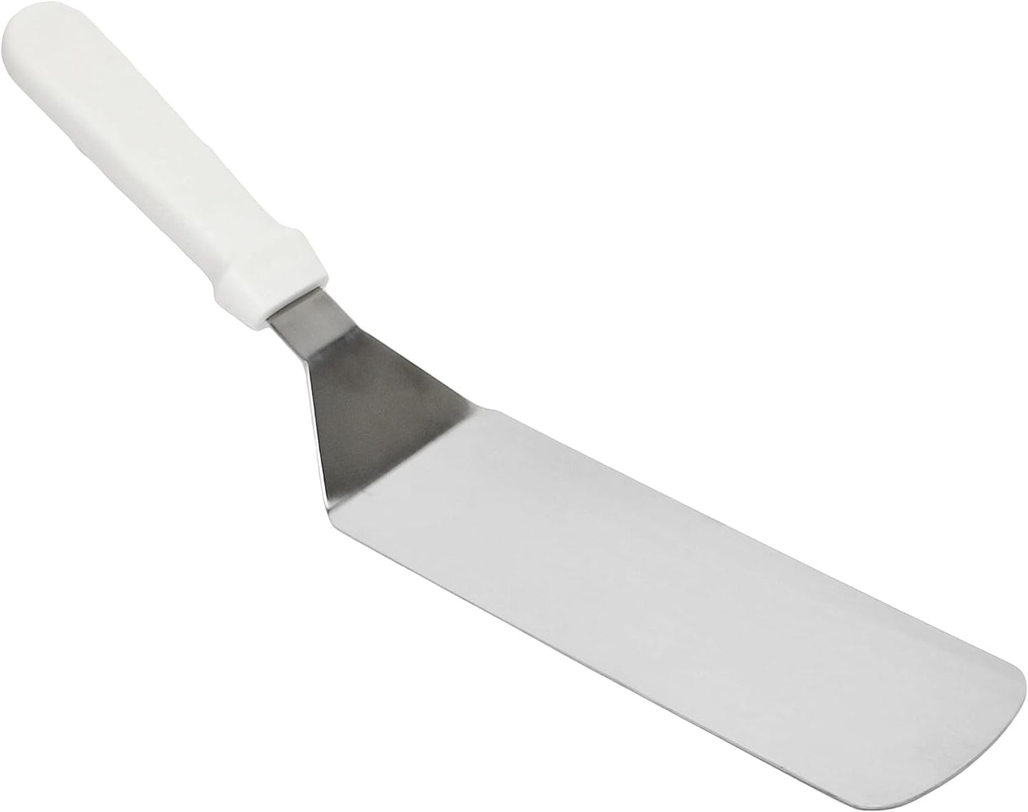 Flexible Solid Turner Stainless Steel with Plastic Handle- Burger Turner Scraper Turner Spatula for BBQ Grill Flat Top Griddle Kitchen Griddle Accessories