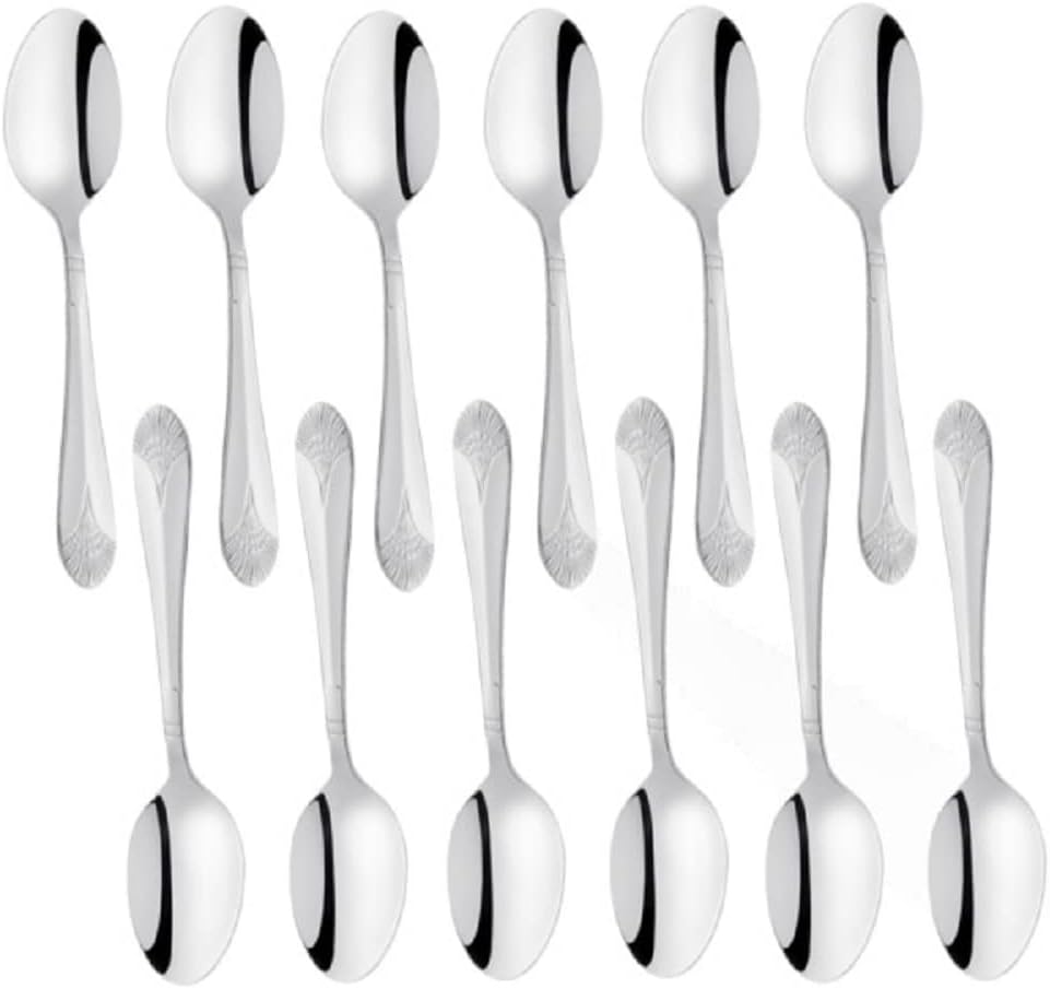 Elizabeth Stainless Steel Set of 12- Stainless Steel Silverware Flatware Cutlery Kitchen Tableware Set for Home and Restaurant