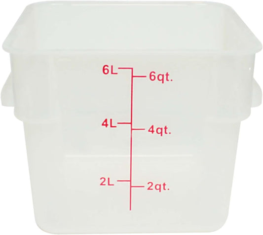 Polycarbonate Square Food Storage Container - Commercial Food Storage Containers Meal Prep Containers Reusable Food Containers for Pantry Kitchen Storage Organization