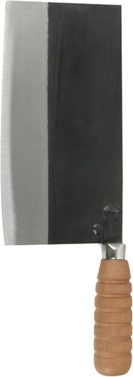 Cast Iron Ping Knife/Cleaver with Wooden Handle- Meat Cleaver Knife Bone Chopper for Butcher Slicing Vegetables Butcher Chopper Kitchen Knife for Home Kitchen and Restaurant