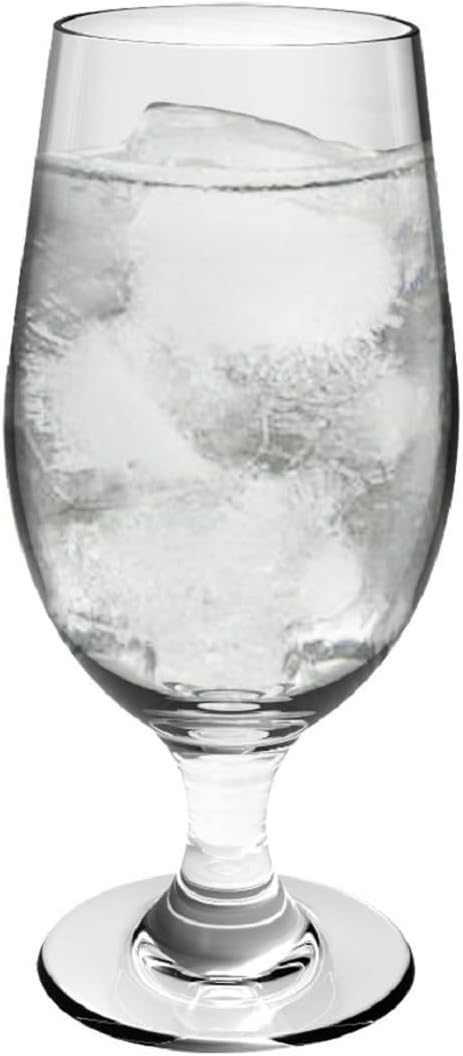 20 oz Goblet Glass Polycarbonate Clear Color- Beverage Stemmed Plastic Glass Cup Goblet Party Glass Classic Beverage Glass Juice Glass for Cocktails Water Juice Beer