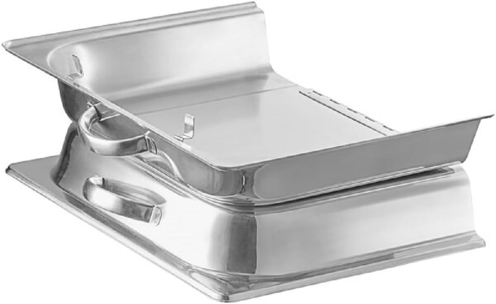 21-3/8" x 12" x 2-1/2" Stainless Steel Chafing Dish Hinged Dome Cover- Chafing Dish Cover Chafer Lid for Food Warmer Chafers Buffet Warmer Catering Event Party Holiday Buffet Weddings