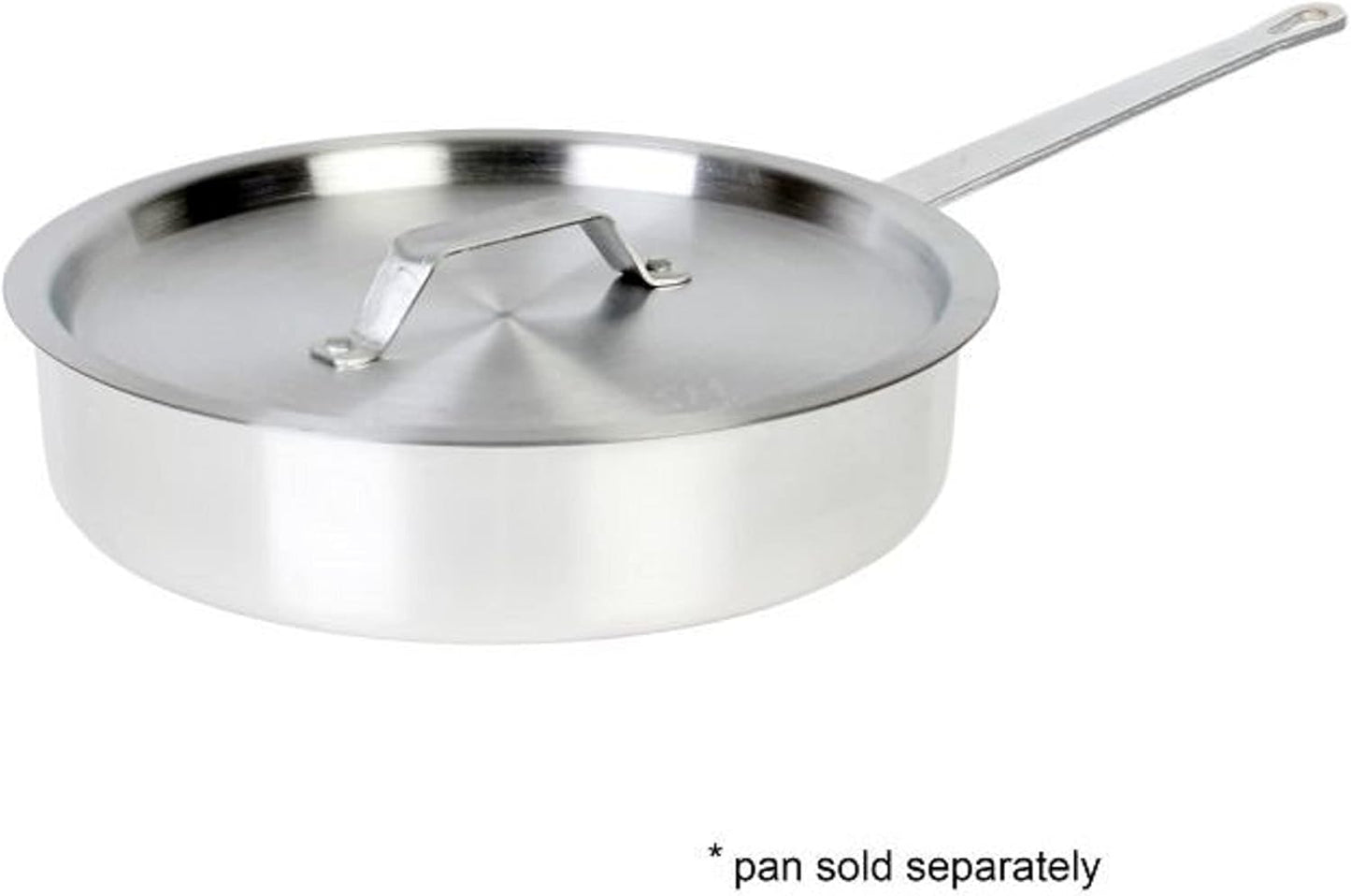 Aluminum 3.5mm Thickness Sauté Pan and Aluminum Cover - Cooking Pan Chef Cooking Pan Frying Pan Skillet for Home and Restaurant Cookware NSF Certified Dishwasher Safe
