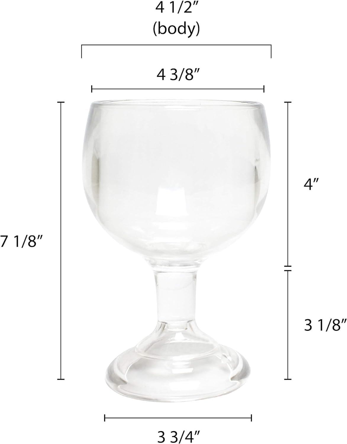24 oz Schooner Polycarbonate with Heavy Base Clear Color Comes in Each- Liquor Plastic Stemware Large Shrimp Cocktail Glasses Goblet Large Stemmed Glass for Coronaritas Margaritas
