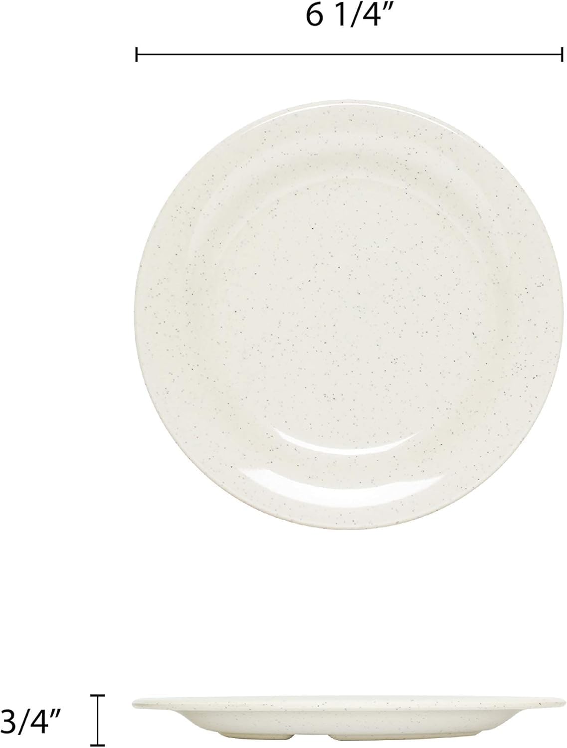 San Marino Round Plates Melamine Set of 12- Dishwasher Safe Break-Resistant Reusable Plates Kitchen Plates Dinnerware Appetizer Plates Serving Plate