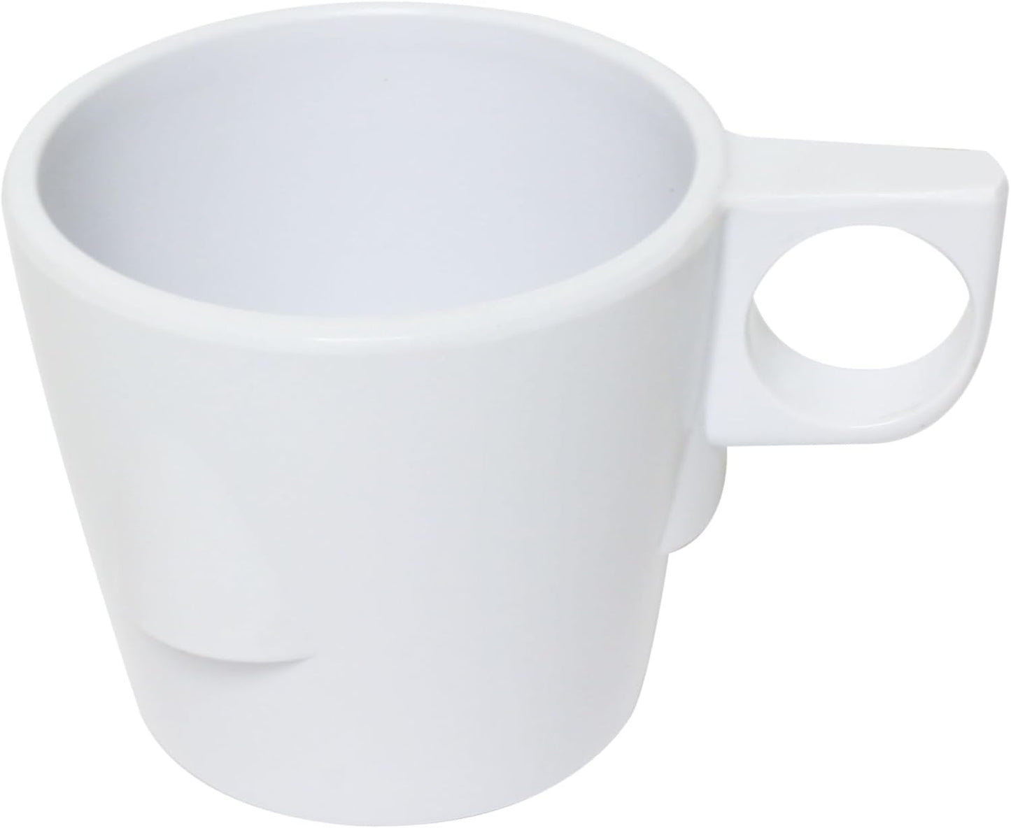 7 oz Stacking Cup Melamine Set of 12- Dishwasher Safe Break-Resistant Coffee Cup Set Reusable Plastic Cup for Latte Cappuccino Cocoa Hot Tea Mocha Home Cafe Restaurants