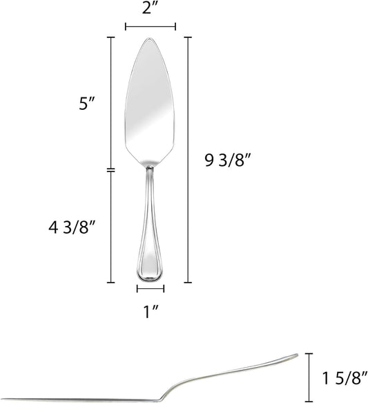 8 1/2” Luxor Pastry Server Stainless Steel Set of 2- Cake Cutter Pie Cutter Serving Utensils Stainless Steel Flatware Cutlery Kitchen Tableware Set for Home and Restaurant