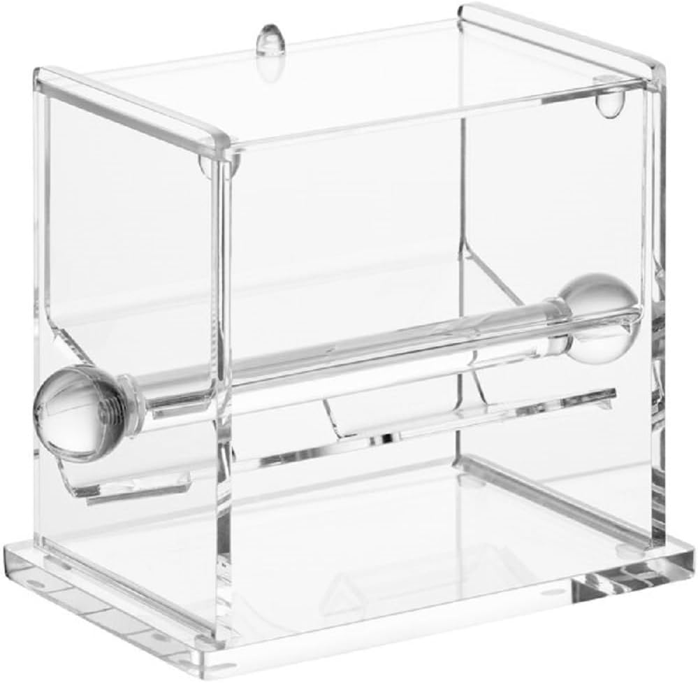 Acrylic Stirrer Dispenser Clear Color 7-5/8" x 4-1/8" x 5-5/8"- Countertop Organizer Coffee Stirrer Dispenser Storage for Plastic and Cocktail Drink Stirrers for Restaurant or Home