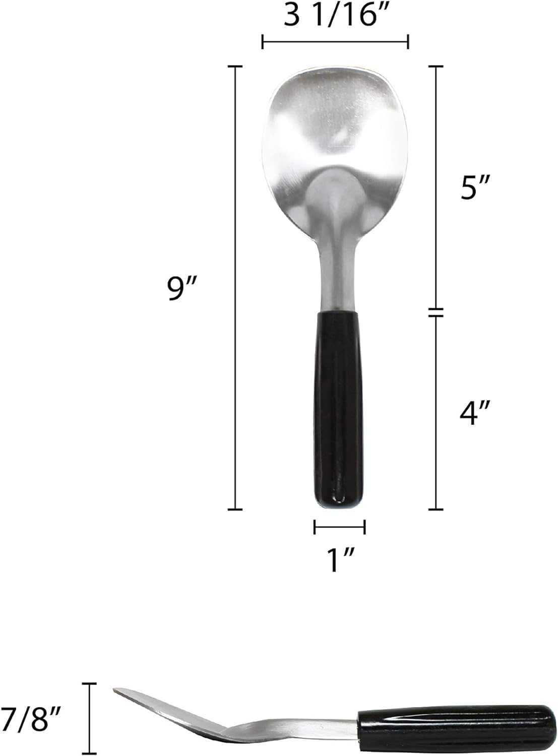 Ice Cream Spade Stainless Steel Blade Plastic Handle- Ice Cream Scooper Heavy Duty Ice Cream Spade Great for Spooning Frozen Hard Gelato Sorbet Cookie Dough