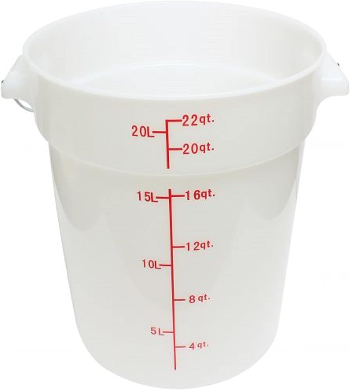6 Gallons Round Beverage Dispenser with Easy Flow Spigot White Plastic- Dishwasher Safe Color graduations marking in Liters Quarts Punch Bowls Water Juice Dispensers for Indoor Outdoor