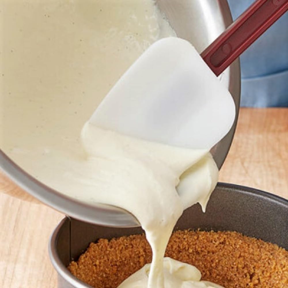 Spatula Scraper - with Handle High Temperature Resistant Spatula Scraper Baking Spatula Food Scraper for Cooking Baking Mixing Frosting Kitchen Utensil