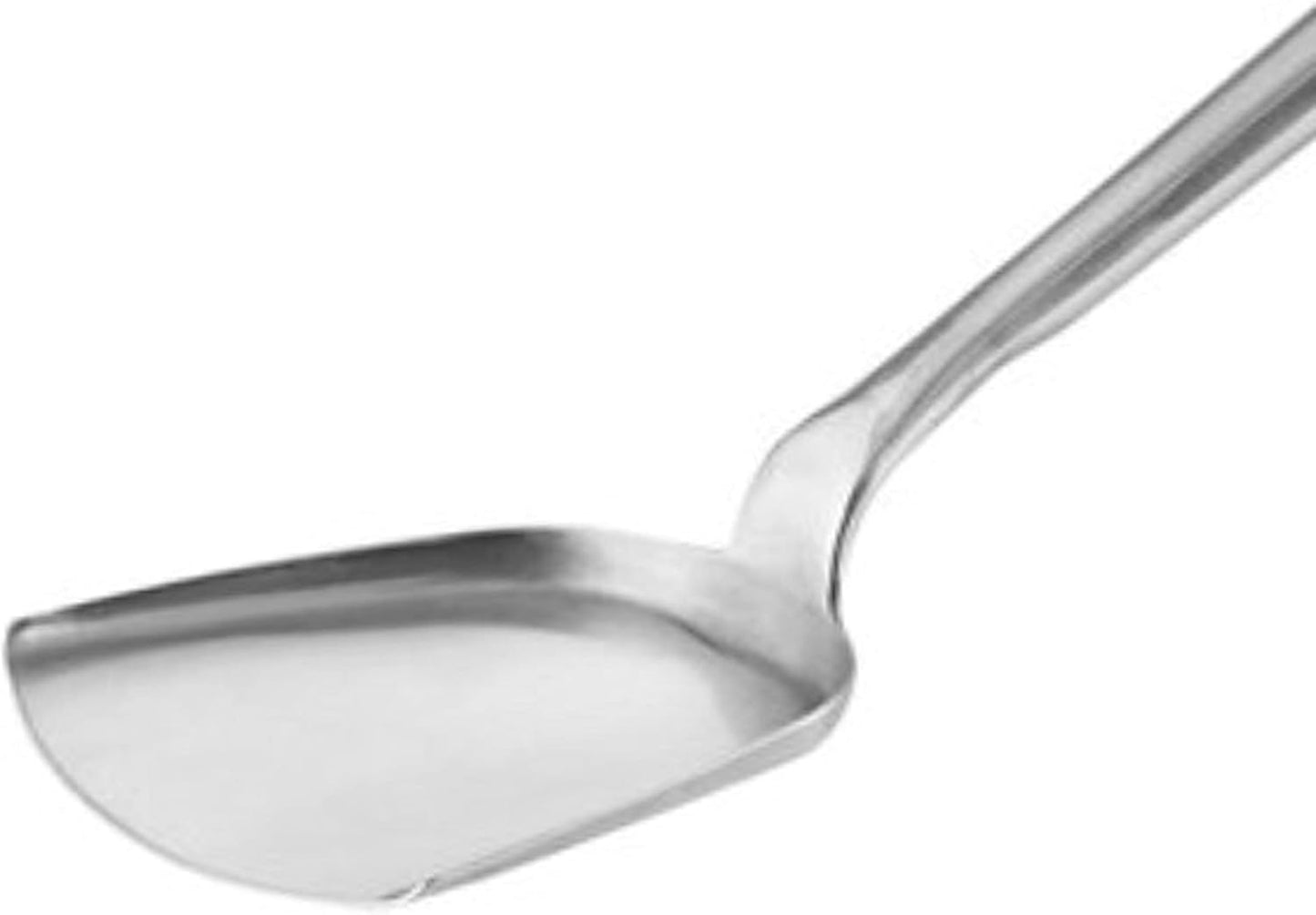 Stainless Steel Wok Spatula with Wooden Handle- Wok Cooking Utensil Wok Spatula Wide Metal Spatula for Fish Eggs Pancakes Wok