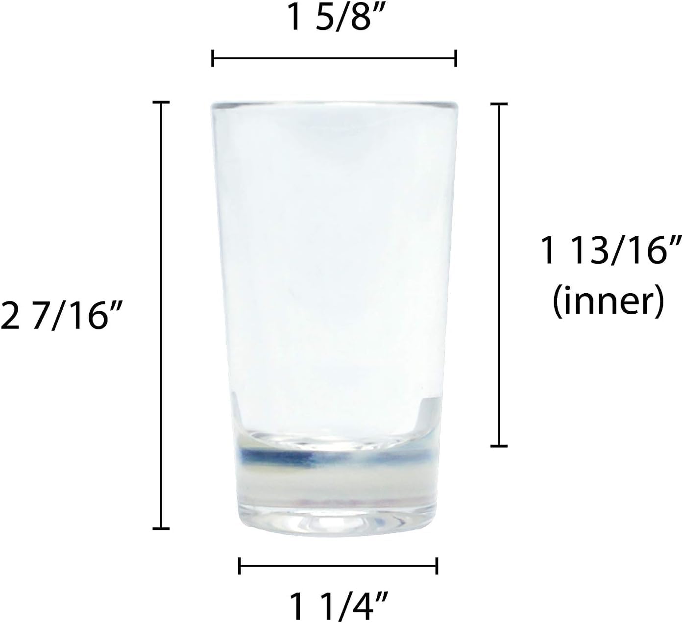 Straight Round Shot Glass Polycarbonate with Heavy Base Clear Color Set of 2- Liquor Plastic Drinking Glass Clear Shot Glass Tequila Shots for Whiskey Tequila Vodka Espresso