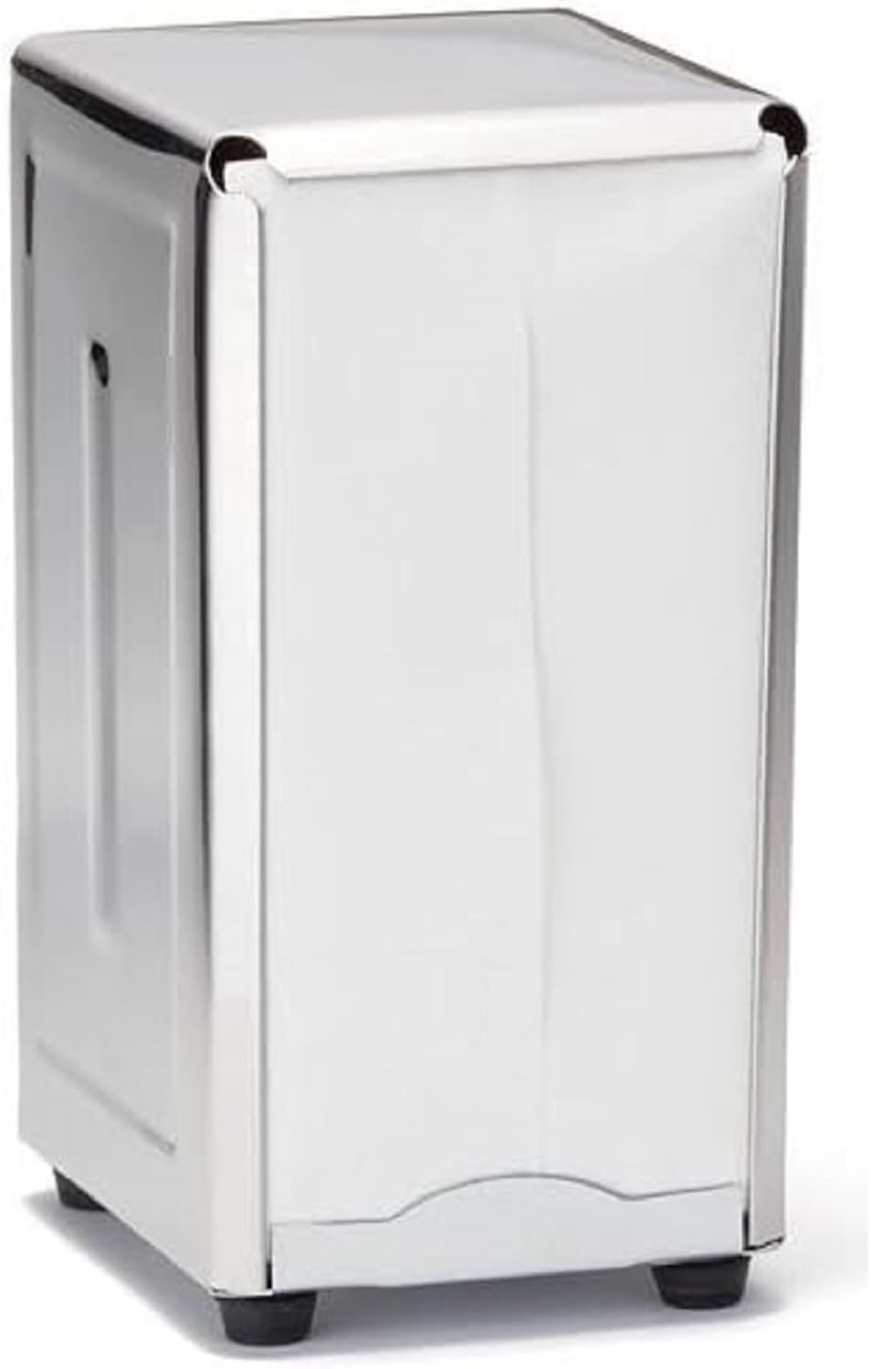 Stainless Steel Napkin Dispenser Dual Side Fold with Polished Finish - Table Top Napkin Dispenser for Kitchen Dining Table Suitable for All Dining Room