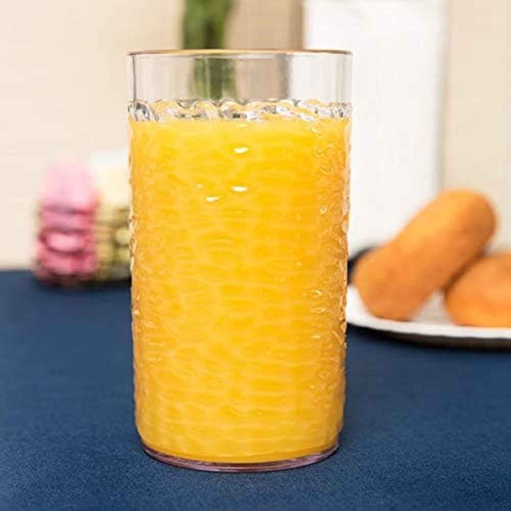 Pebble Tumbler Drinking Glasses Set of 12- Reusable Premium Water Iced Tea Glasses Dishwasher Safe Break-Resistant for Home and Restaurants