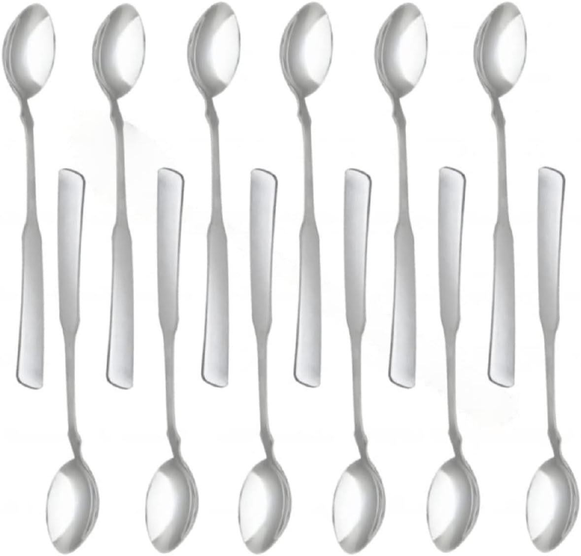 Salem Stainless Steel Set of 12- Stainless Steel Flatware Silverware Cutlery Kitchen Tableware Set for Home and Restaurant for Soup Spoons Round Spoons