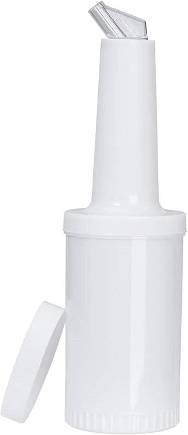 Pour and Store Fruit Juice and Liquor Pour Bottles Set of 3- Juice Pouring Bottle Containers Bar Pour Bottles Plastic Juice Pour Bottles Plastic Barware for Bars & Event