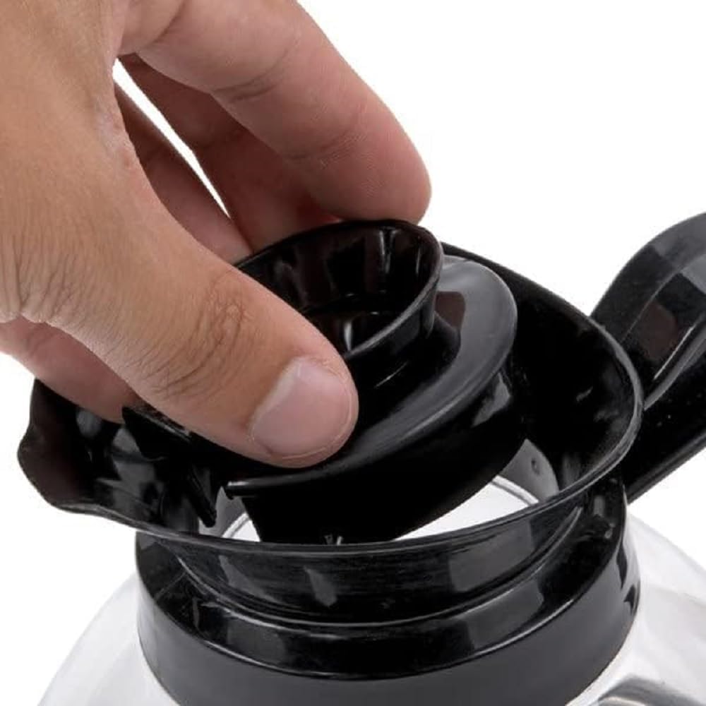 64 oz. Coffee Decanter Stainless Steel Base Polycarbonate Body with Plastic Handle Commercial Grade- Coffee Carafe Easy Pour Coffee Decanter Perfect for Cafes Home and Restaurant