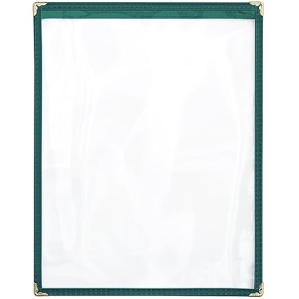Single Restaurant Menu Covers 1 Page 2 View Set of 10- Crystal Clear Menu Covers Fits A4 Size Paper Menu Sleeve Menu Folder Menu Book Holders for Bar Cafe Restaurant