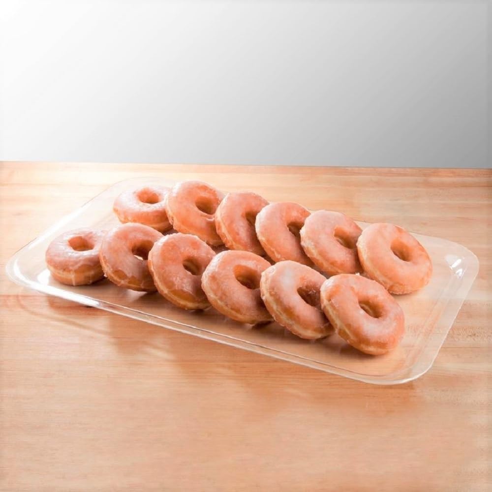 Acrylic Countertop Bakery Display Case Tray 20-1/4" x 13-2/5" x 4/5"- Pastry Case Tray Retail Commercial Home use for Bagels Baked Goods Bread Donuts Vegetables