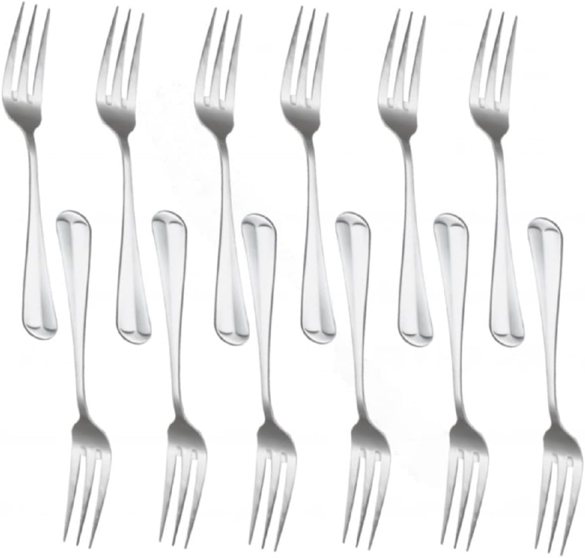 Dakota Stainless Steel Set of 12- Stainless Steel Silverware Flatware Cutlery Kitchen Tableware Set for Home and Restaurant for Soup Spoons Round Spoons