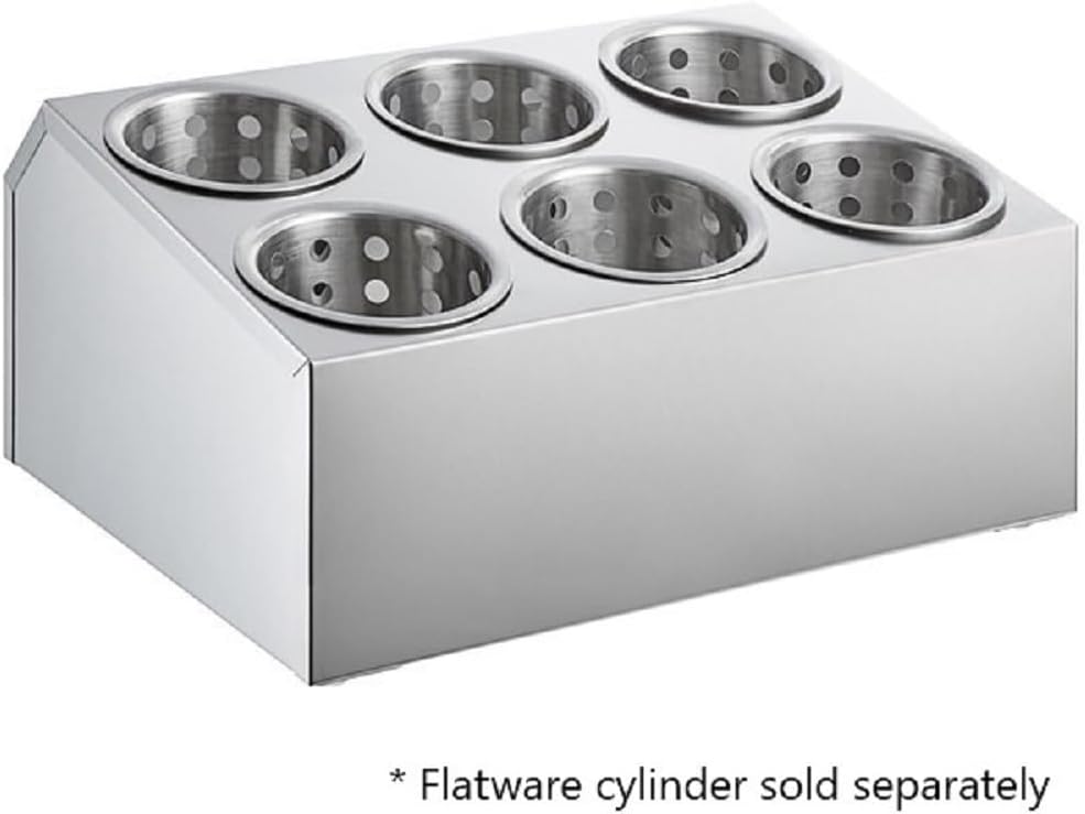 Cavities Stainless Steel Flatware Cylinder Holder- Flatware Cutlery Organizer Holder Holes Utensil Flatware Tableware Organizer Silverware Caddy Holder for Kitchen Home Restaurant
