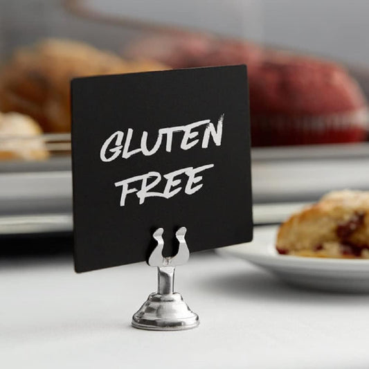 Clip Table Sign Menu Holder with Heavy Base Chrome Finish Set of 24- Table Number Holder Card Display Table Card Holders Table Sign Stand for Centerpieces Wedding Reception Party Birthday