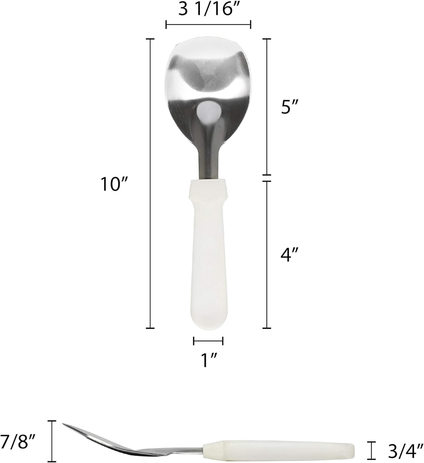 Ice Cream Spade Stainless Steel Blade Plastic Handle- Ice Cream Scooper Heavy Duty Ice Cream Spade Great for Spooning Frozen Hard Gelato Sorbet Cookie Dough